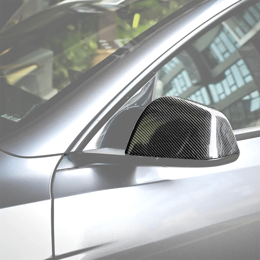 Echte Kohlefaser-Spiegelabdeckungen für Tesla Model Y