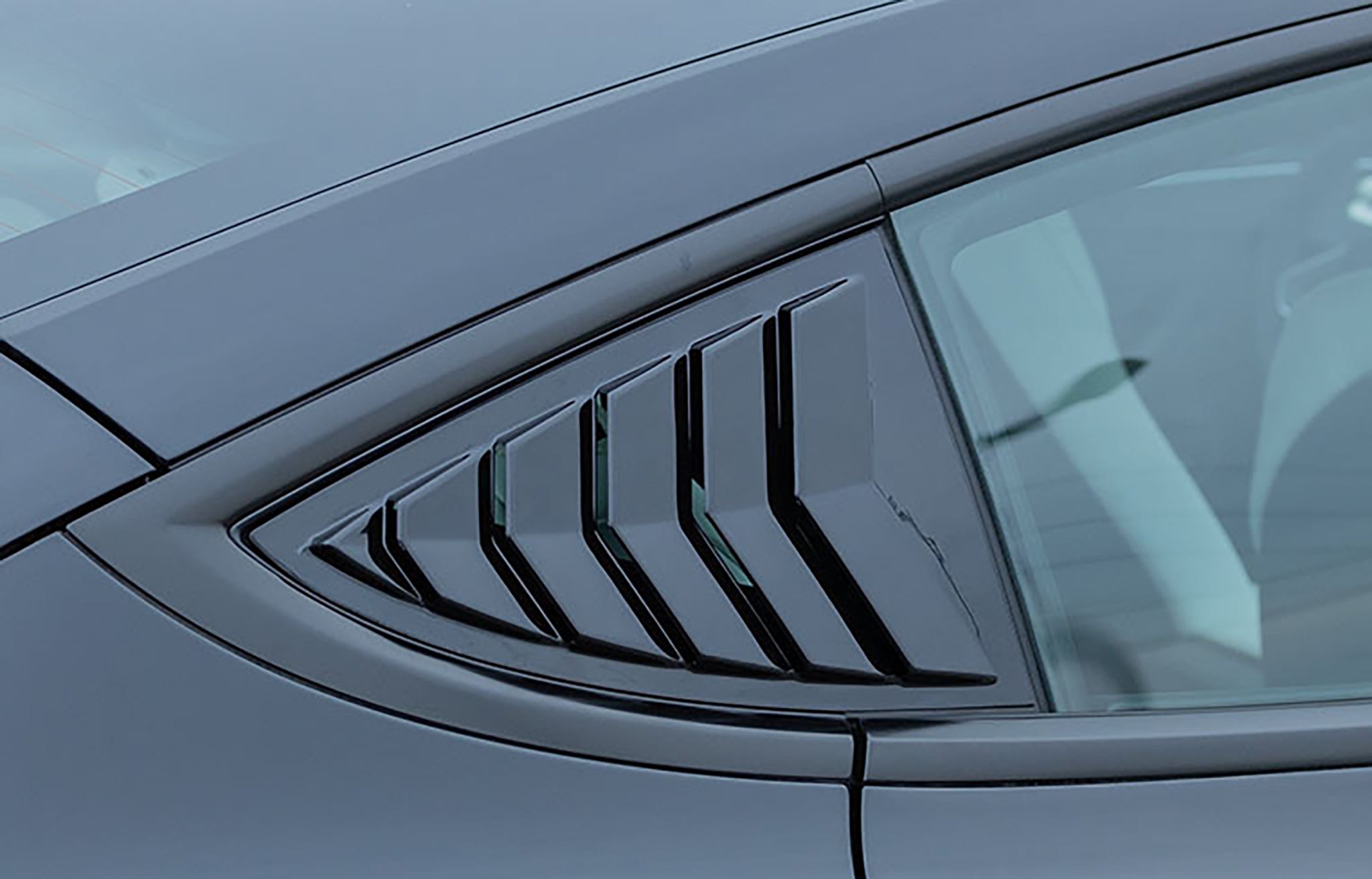 Rear Window Tesla Racing-Style Rear Side Quarter Window Louvers for Tesla Model 3 2017-2 ...