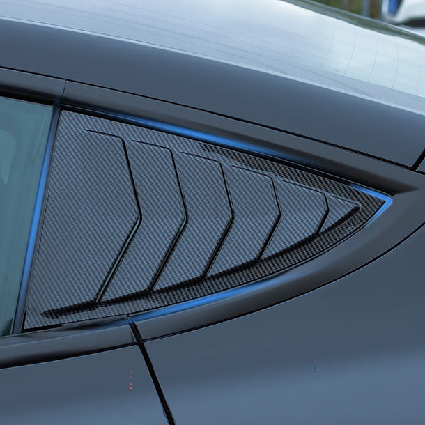 Racing-Style Rear Side Quarter Window Louvers for Tesla Model 3 2017-2 ...