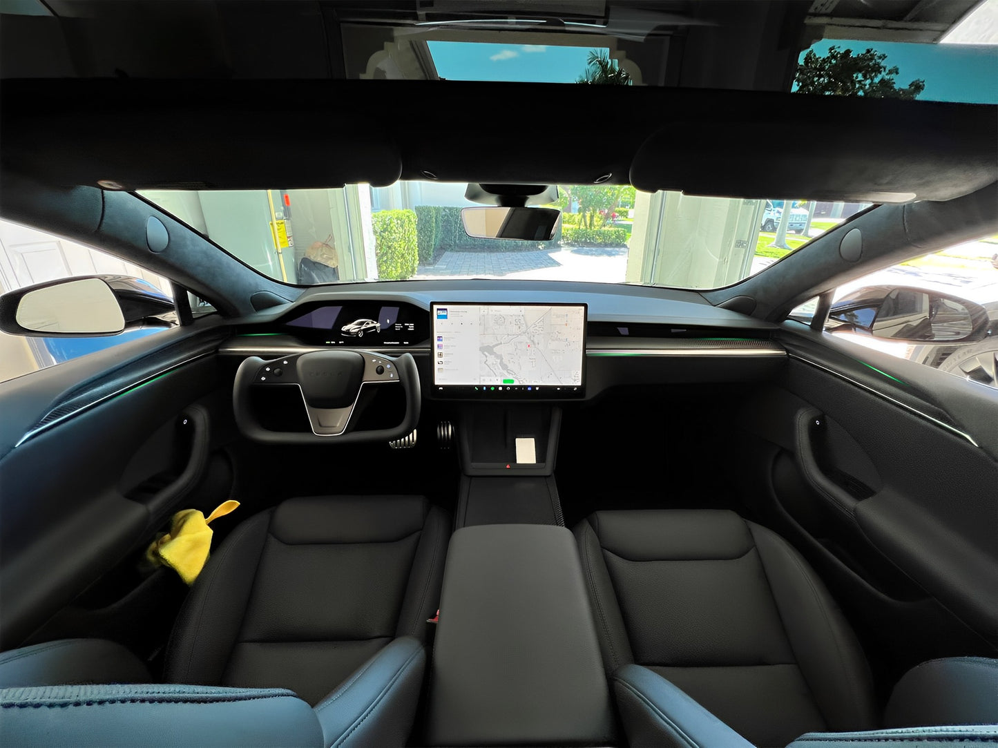 Carbon Fiber Dashboard & Door Trims For 2021+ Tesla Model S / X
