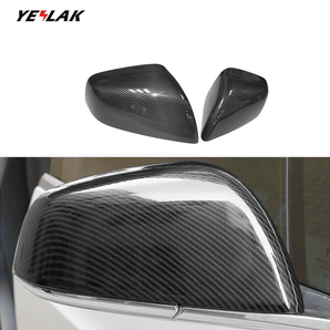 Coques de rétroviseurs en fibre de carbone véritable pour Tesla Model X 2016-2026