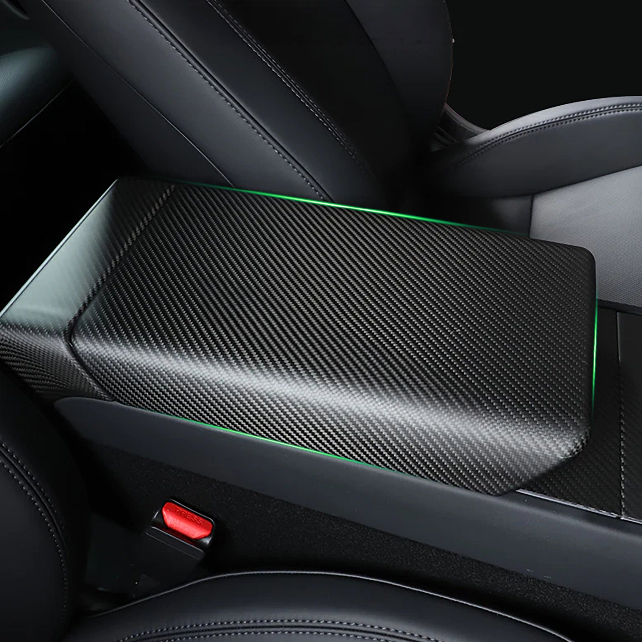 Real Carbon Fiber Armrest Cover for New Tesla Model 3 Highland