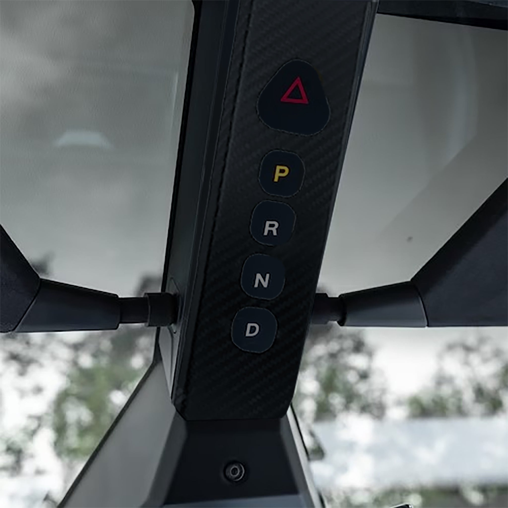 Help Shift Console Carbon Fiber Shift Button Trim for Tesla Cybertruck 2024+ Console ...