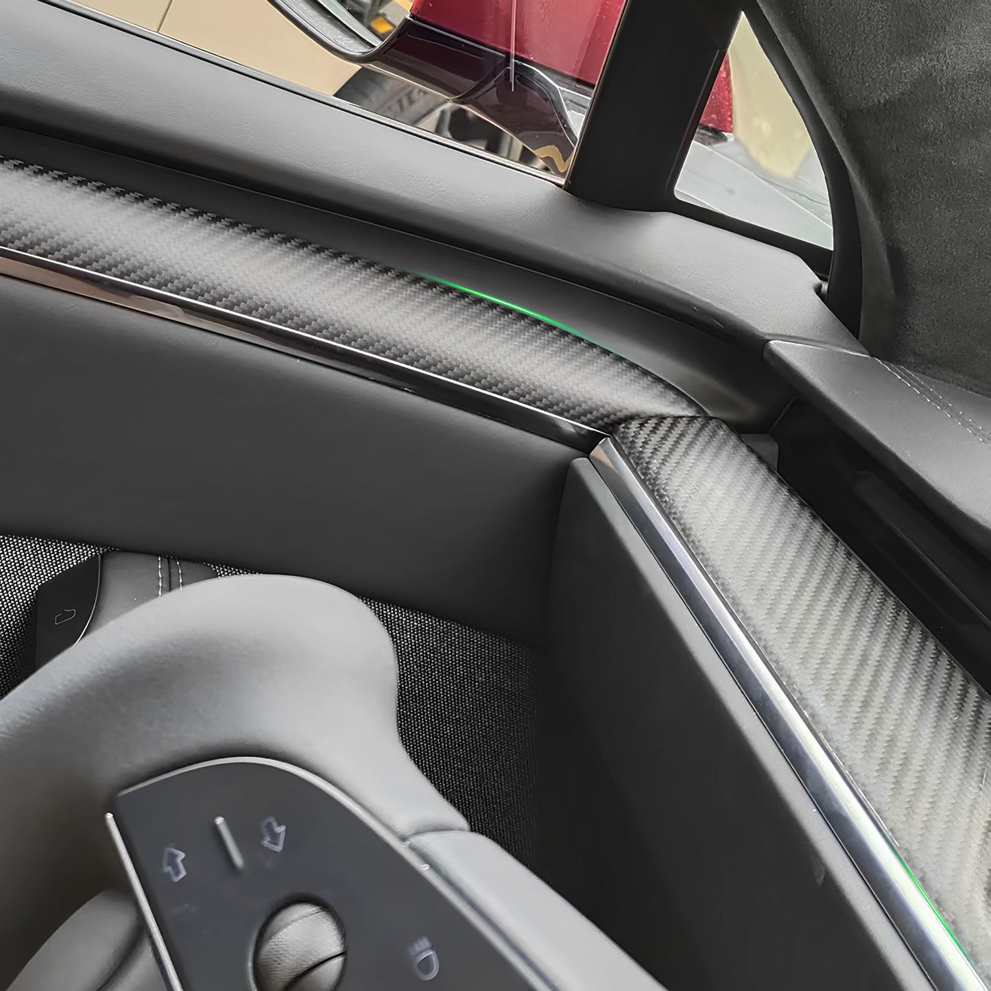 Real Carbon Fiber Dashboard Covers For 2021+Model S / X