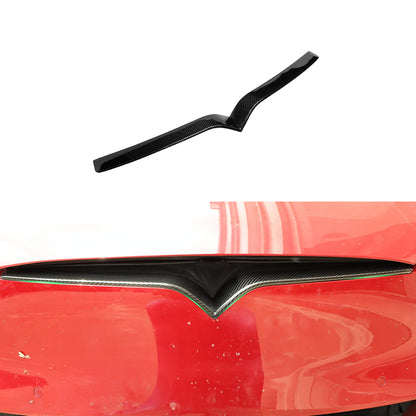Real Carbon Fiber Front Bumper Inlay For Tesla Model S