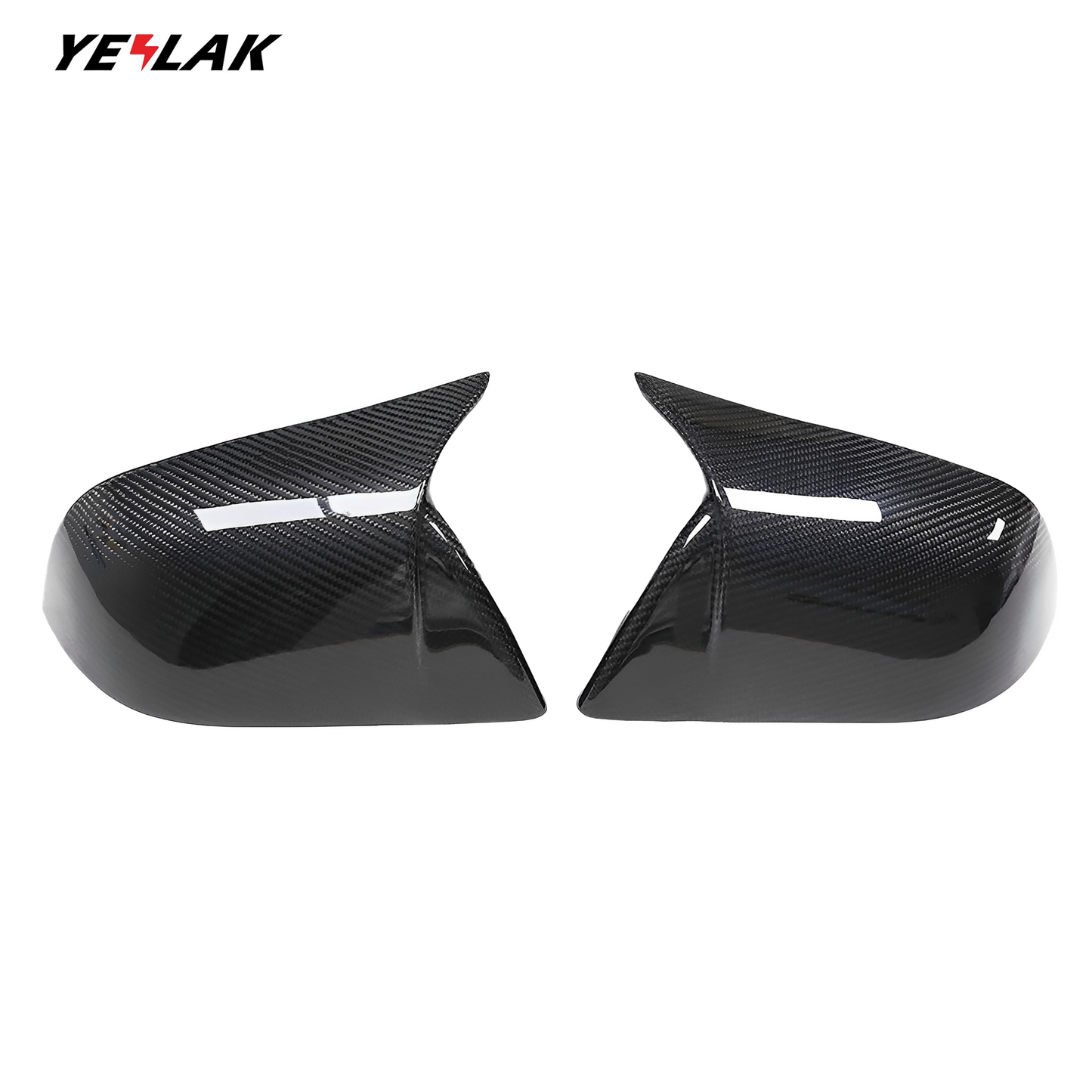 Rear Carbon Fiber Mirror Caps For Tesla Model 3 & Y by Yeslak