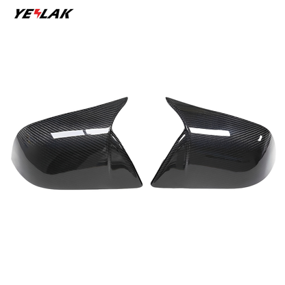 Rear Carbon Fiber Mirror Caps For Tesla Model 3 & Y by Yeslak