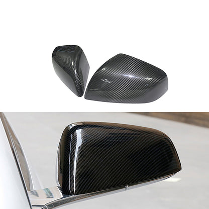 Real Carbon Fiber Mirror Covers For Tesla Model X 2016-2021