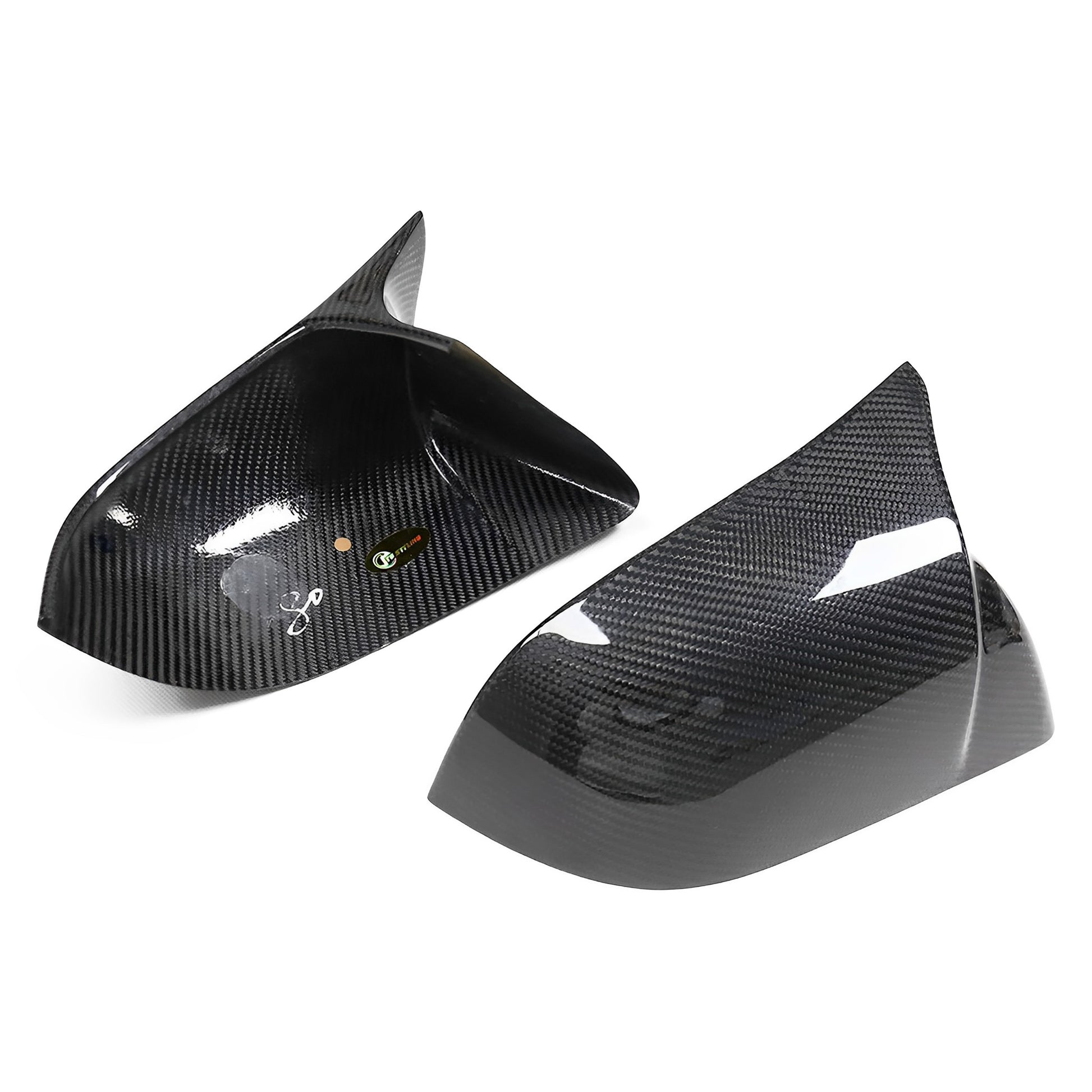 Rear Carbon Fiber Mirror Caps For Tesla Model 3 & Y by Yeslak