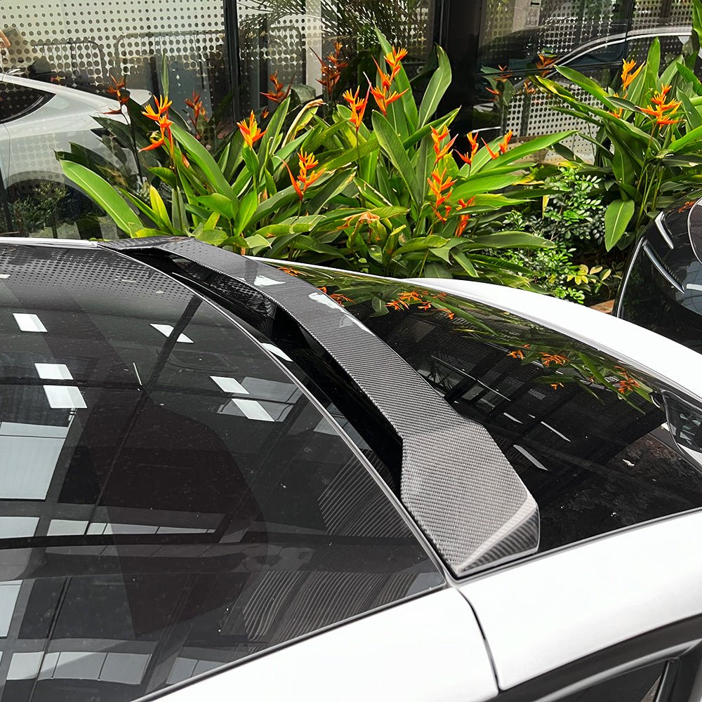 Tesla Model Y Spoiler Rear Rood 2020–2026+ Tesla Model Y Juniper Carbon Fiber Rear Roof Spoiler ...