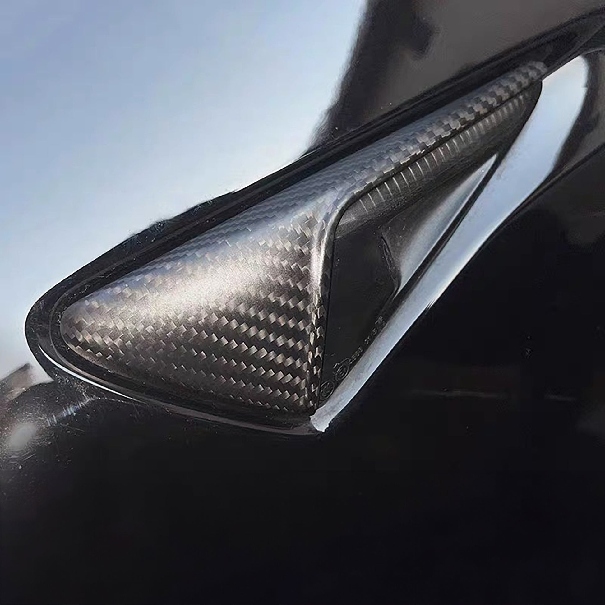 Seitliche Kameraabdeckung aus Echtkohlefaser für Tesla Model 3/Y