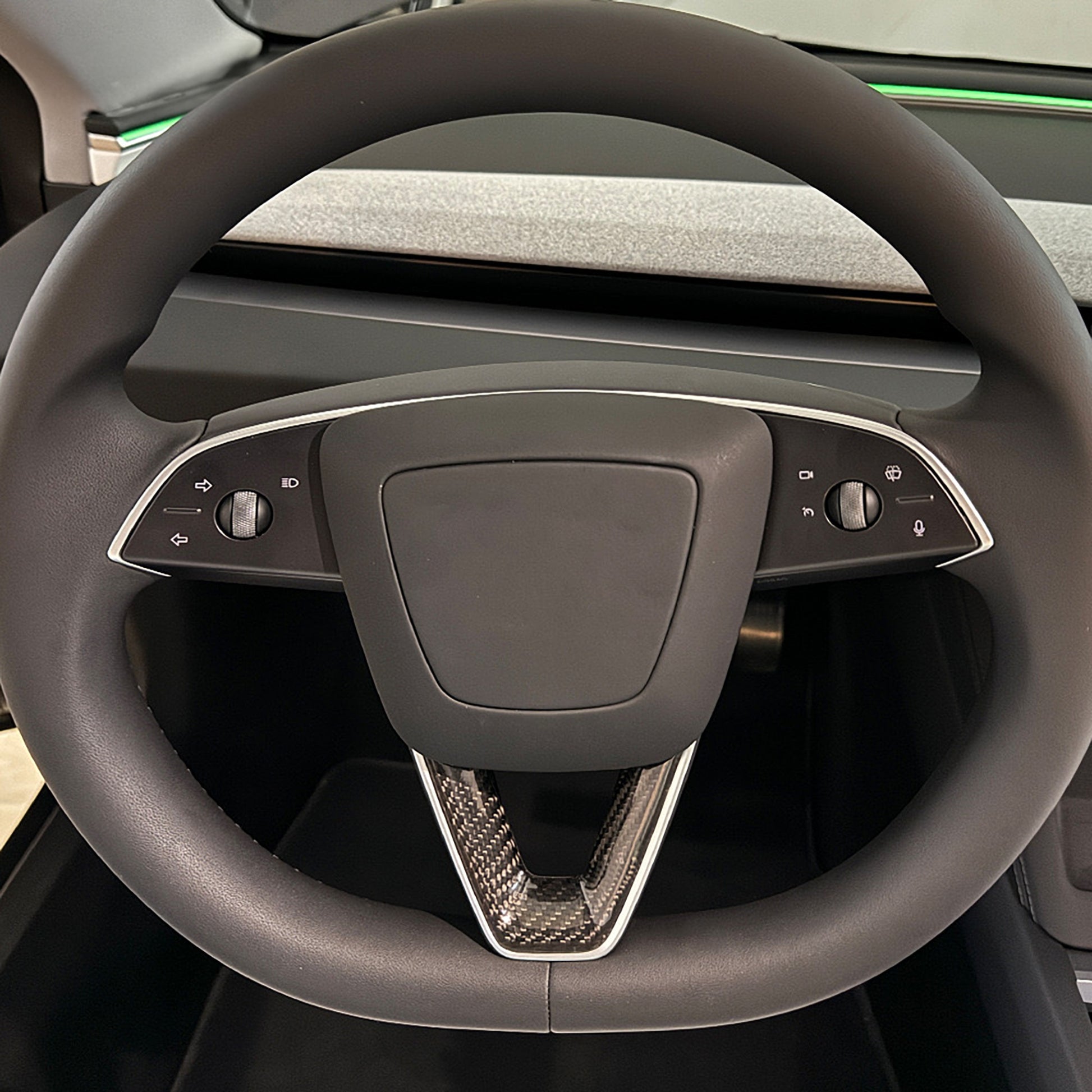 Real Carbon Fiber Steering Wheel Trim For Tesla New Model 3 Highland –  Yeslak