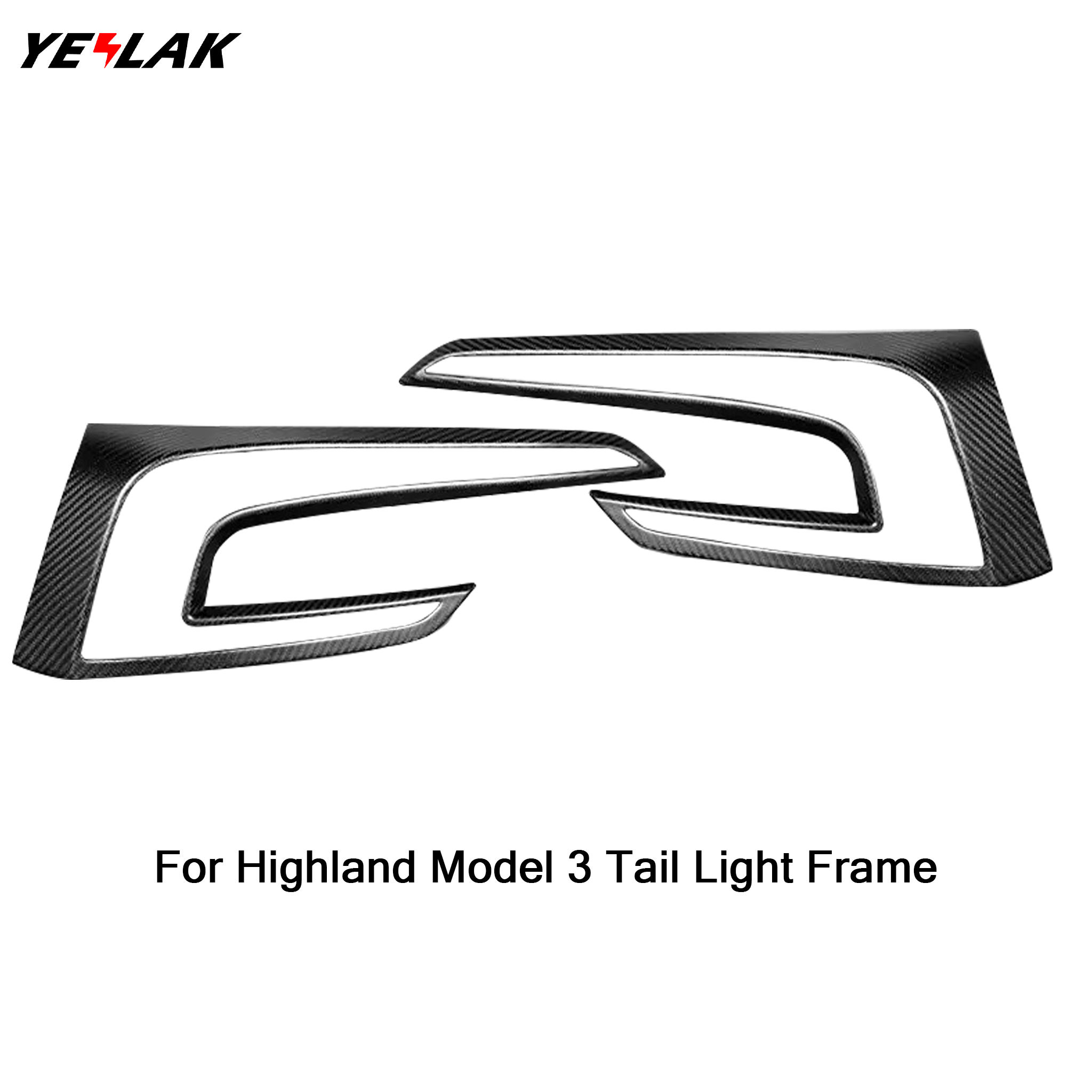 Real Carbon Fiber Tail Light Frame for Tesla Model 3 Highland (2 pcs)