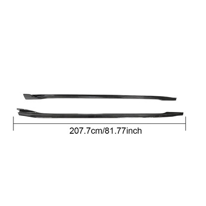 Real Carbon Fiber V-Style Side Skirts For Model 3