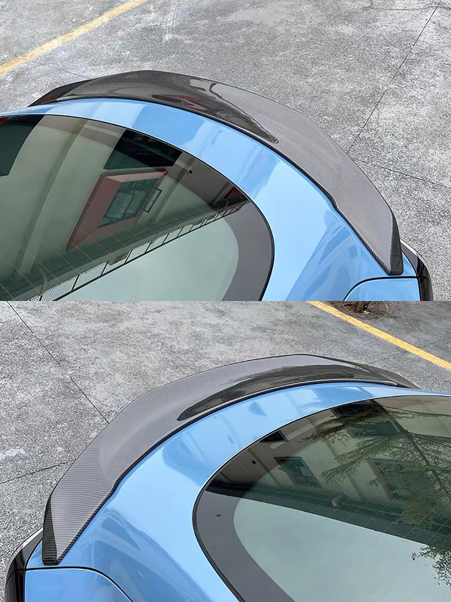Real Carbon Fiber V-Style Spoiler for Tesla Model 3
