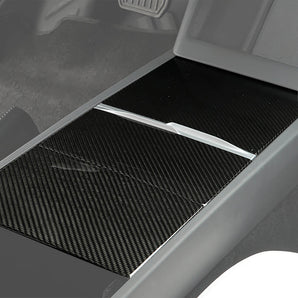 Real Carbon Fiber Center Console Overlays for Tesla Highland 2024+ Model 3 (3 pieces)