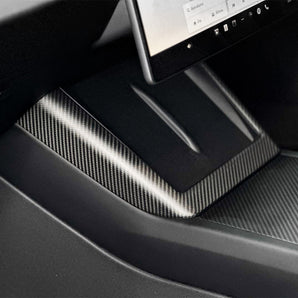 Real Carbon Fiber Charging Pad Frame for Tesla Model Y Juniper (2025+)