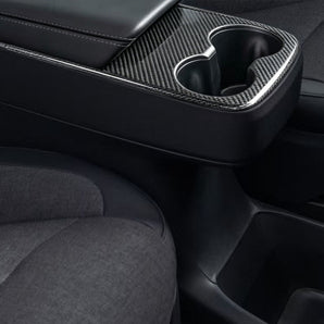 Real Carbon Fiber Cup Holder Cover for Model Y Juniper Standard