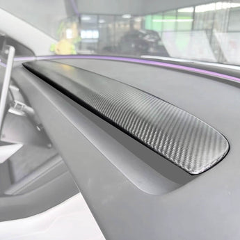 Real Carbon Fiber Dashboard Overlays for New Tesla 2024+ Model 3 Highland (Stick-on type)