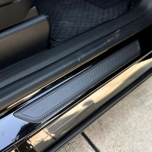 Real Carbon Fiber Door Sill Covers for Tesla Model 3 & Model Y (2017-2025+)