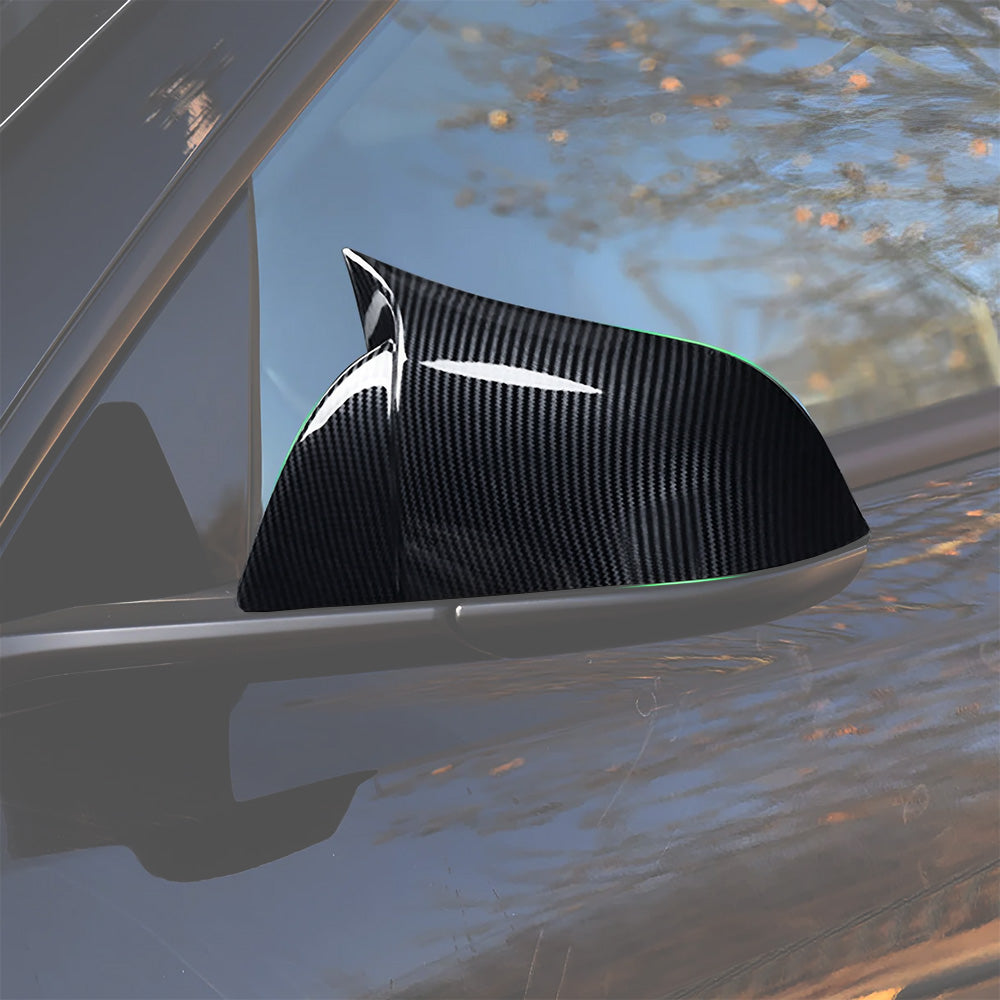 Real Carbon Fiber Mirror Caps For Tesla Model S / X 2014-2025+