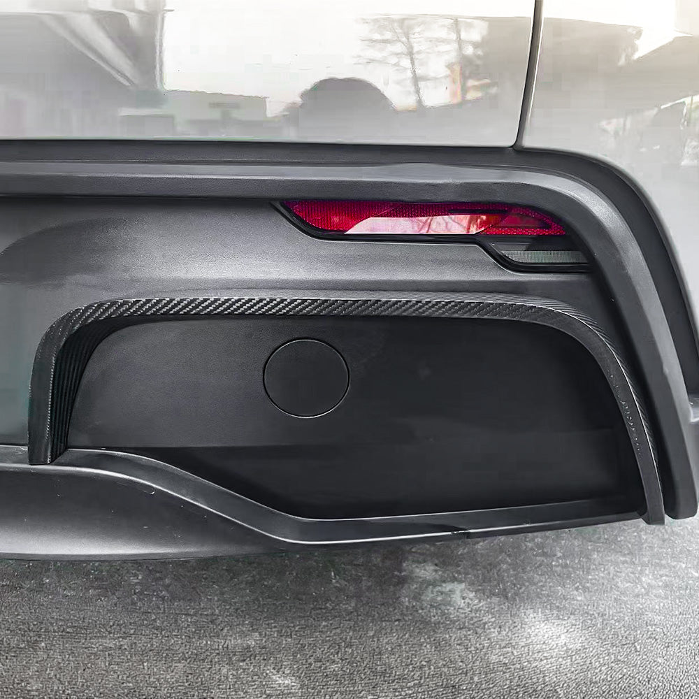 Model Y Rwd Rear Bumper Real Carbon Fiber Rear Bumper Trim for Tesla Model Y Juniper & Model Y ...