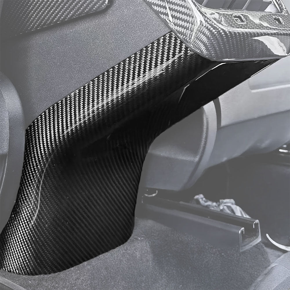 Real Carbon Fiber Rear Center Console Base Cover for Tesla Model 3 & Y