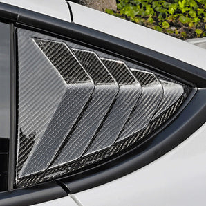 Real Carbon Fiber Rear Side Window Vented Louvers (Gen. 2)for Tesla Model Y