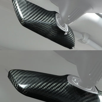 Tesla Model 3/Model Y & 2024+Model 3 Highland Dry Carbon Fiber Rearview Mirror Cover | Luxury Interior Upgrade