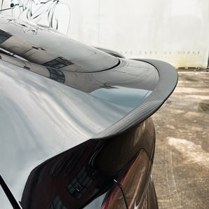Yeslak High-Performance Matte Carbon Fiber Spoiler installed on Tesla Model Y 