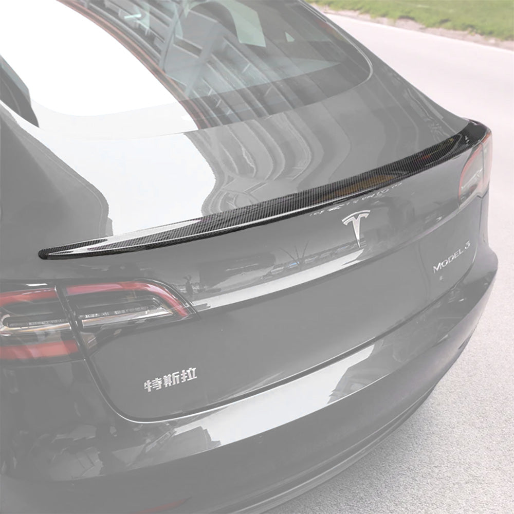 Real Carbon Fiber Spoiler for Tesla Model Y/3 – Sleek Design, Aerodynamic Boost, Perfect Fit