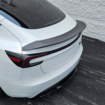 Real Carbon Fiber V-Style Spoiler for Tesla Model 3 Highland (2024+)
