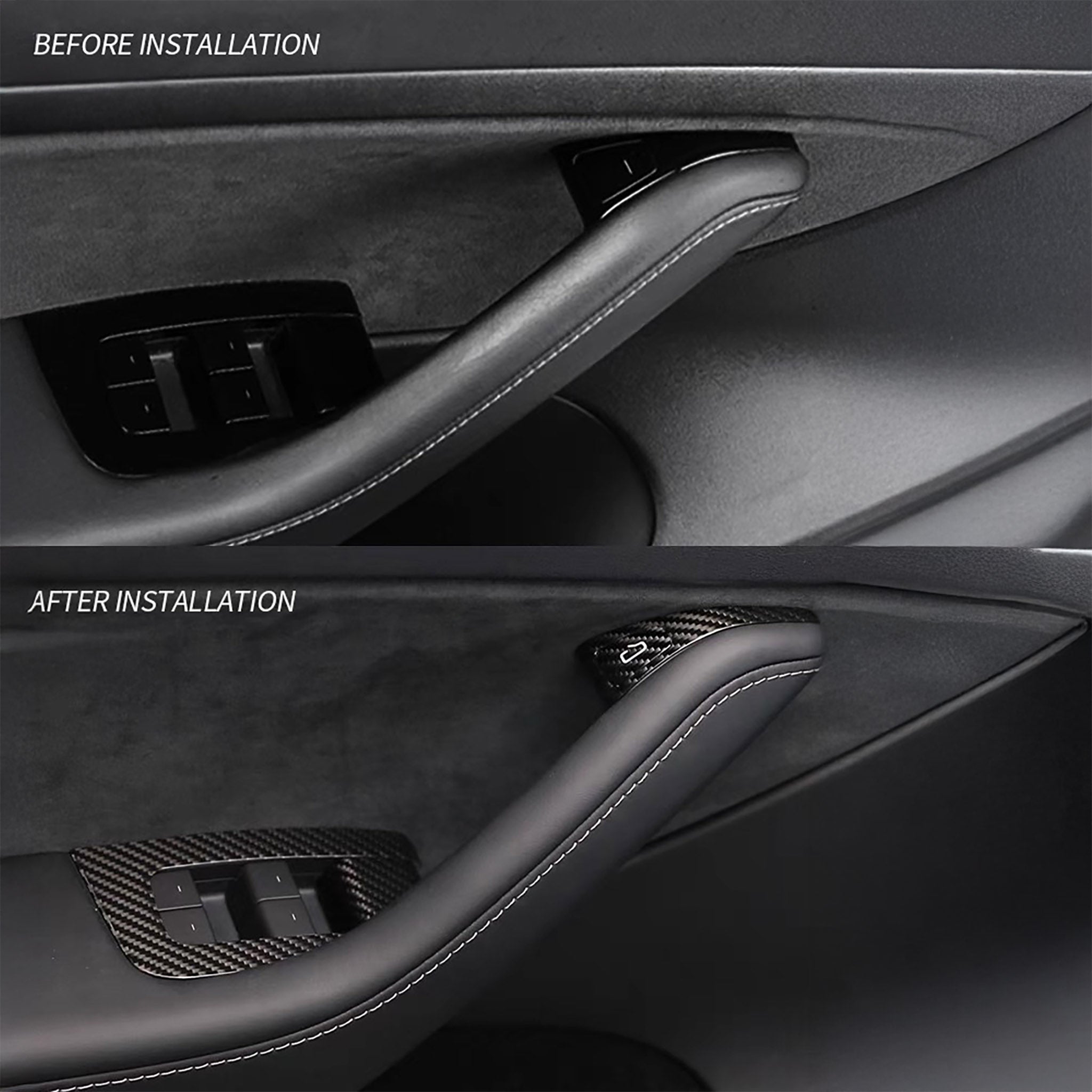 Tesla Model 3 & Model Y Carbon Fiber Window Switch Trim (2017–2025 ...