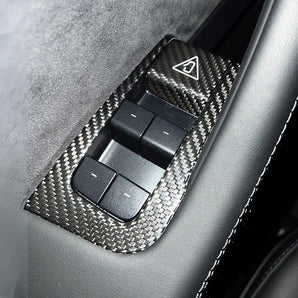 Real Carbon Fiber Window Switch Trim Cover for 2025-2026 Model Y Juniper