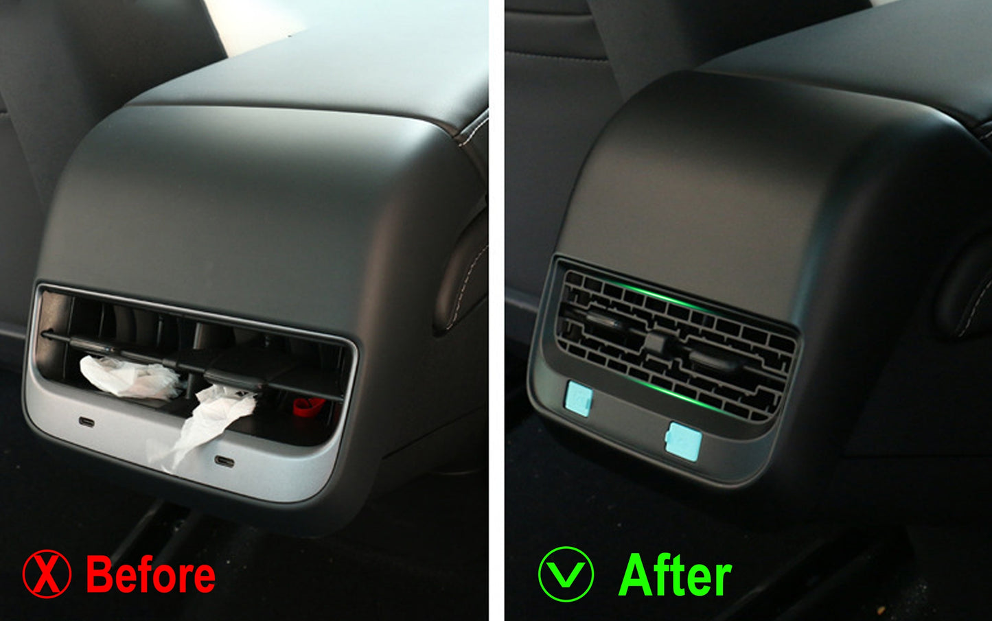 Rear A/C Outlet Cover For Tesla Model 3 & Y
