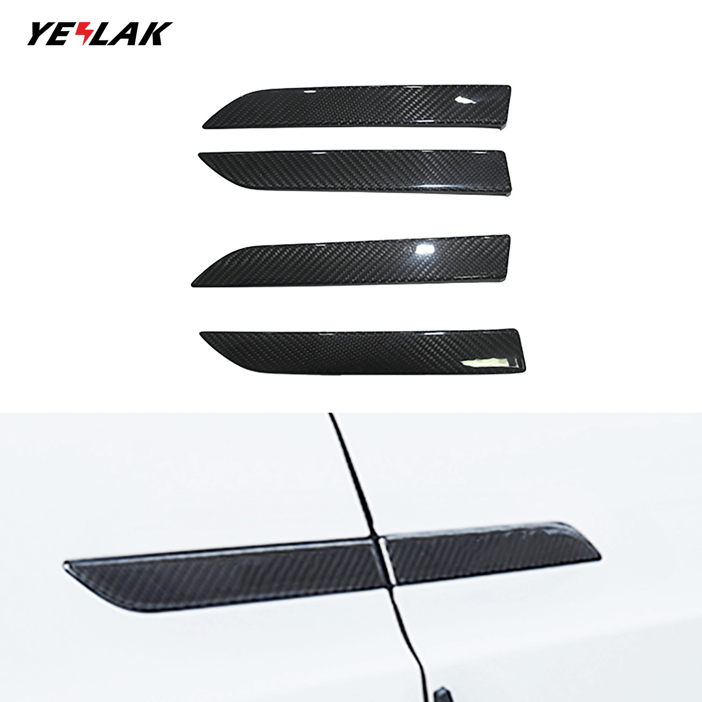 Carbon Fiber Door Handle Covers For Tesla Model X