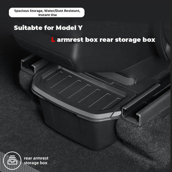 Rear Center Console Storage Box for 2026 Tesla Model YL 6-Seater