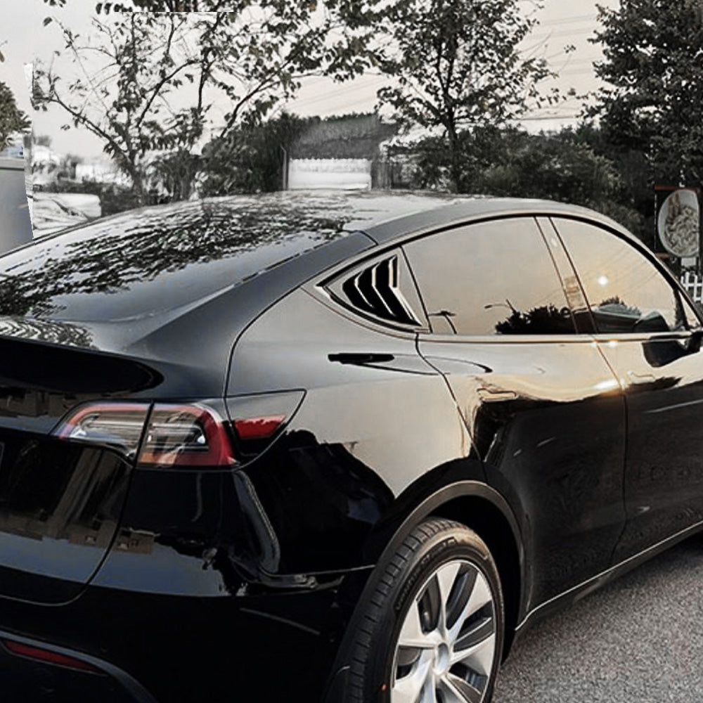 Tesla Rear Window Rack Sport Rear Side Quarter Window Louvers for Tesla Model Y (2020–2025 ...