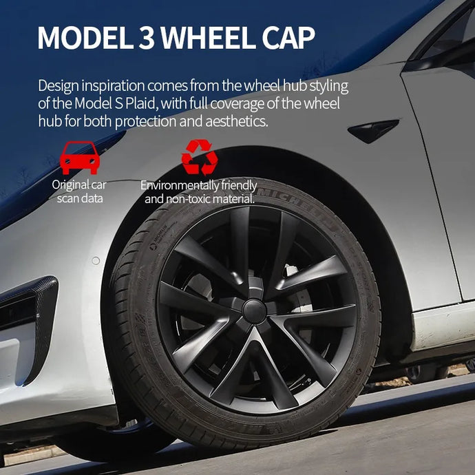 Model 3 Hubcaps - 18'' Model S Plaid Arachnid Wheels Version Design