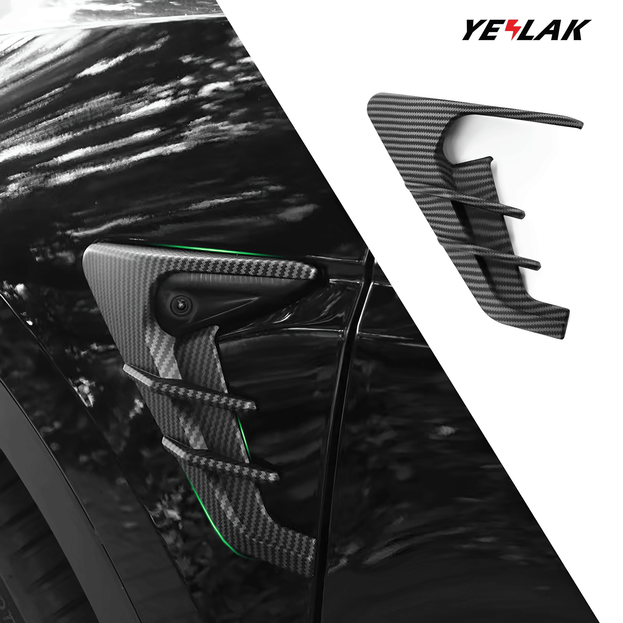 Sporty Side Camera Trim Cover For Tesla Model 3 and Model Y (2021-2025+)