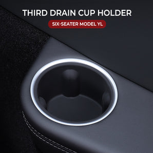 Silicone Cup Holder Insert for Tesla Model YL 2026+ 3rd Row Armrest
