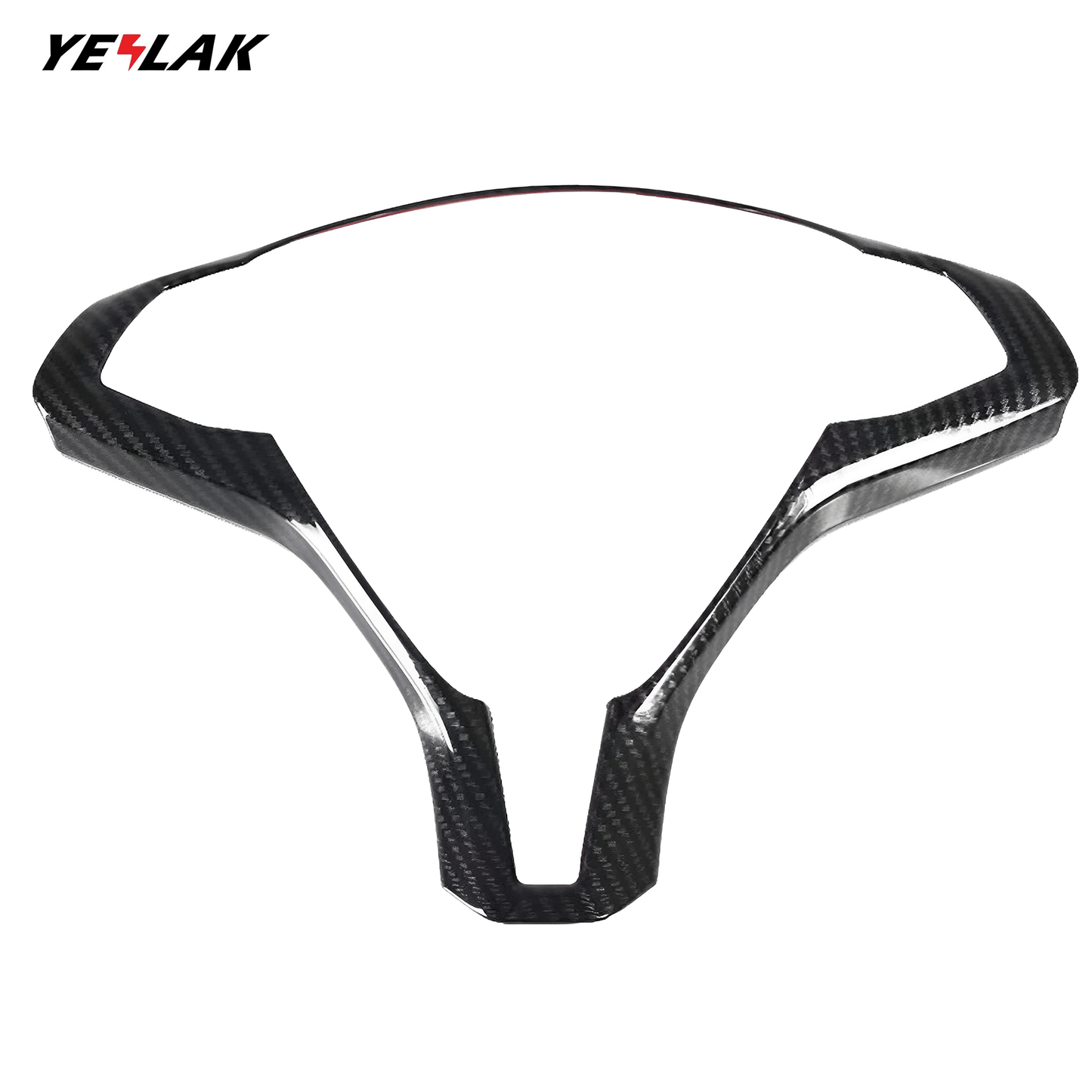 Carbon Fiber Steering Wheel Frame Trim For Tesla Model S / X