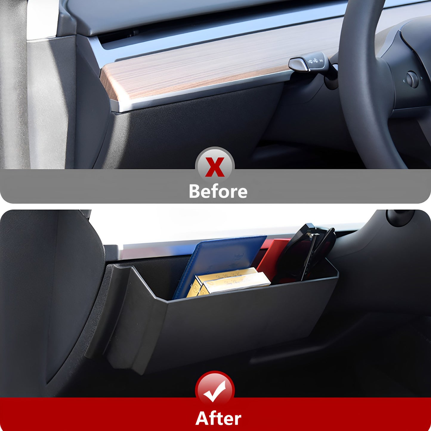 Steering Wheel Side Storage For Tesla Model 3&Y