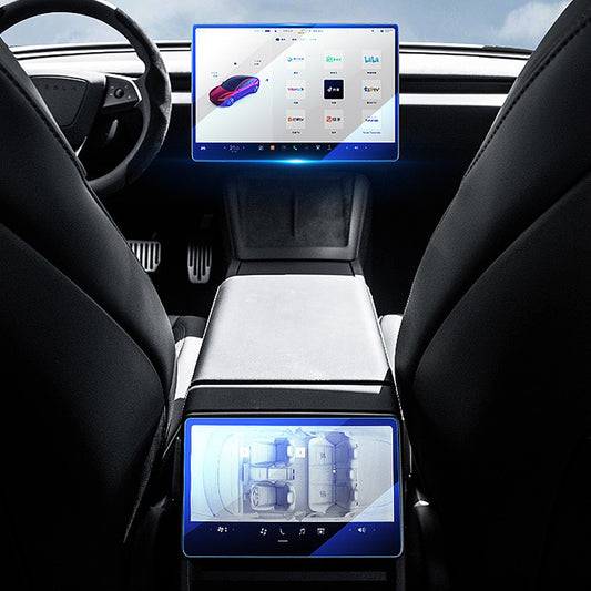 Neueste gehärtete Glass chutz folie für Tesla Modell 3 Highland 2024 Auto  hintere Reihe Klima Touch Glas Autozubehör