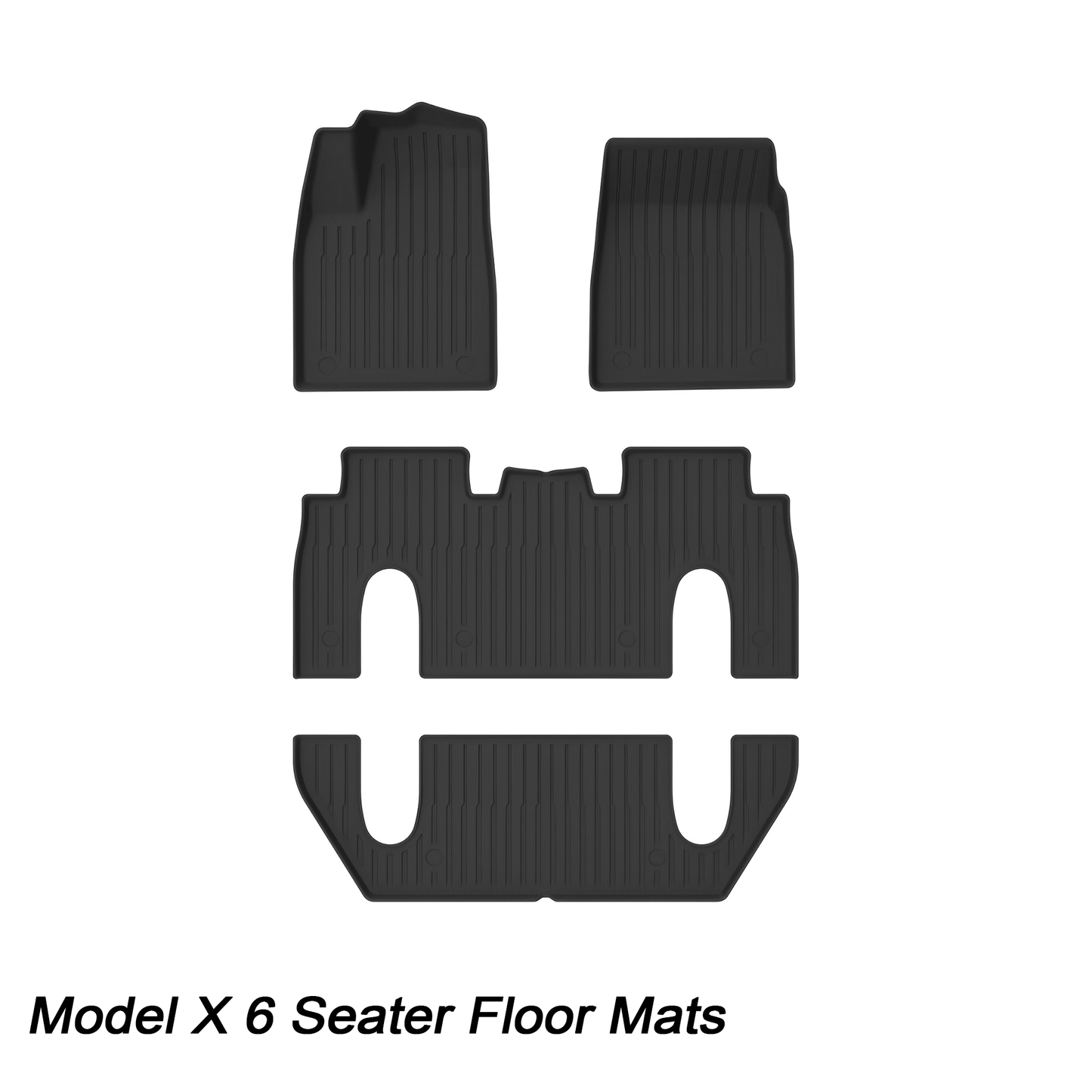 2021-2023 All Weather Floor Mats For Model X (6 Seater)