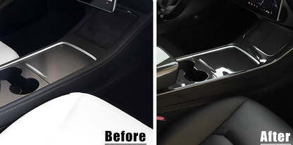 Carbon Fiber Center Console Side Trim Wrap For Tesla Model 3&Y