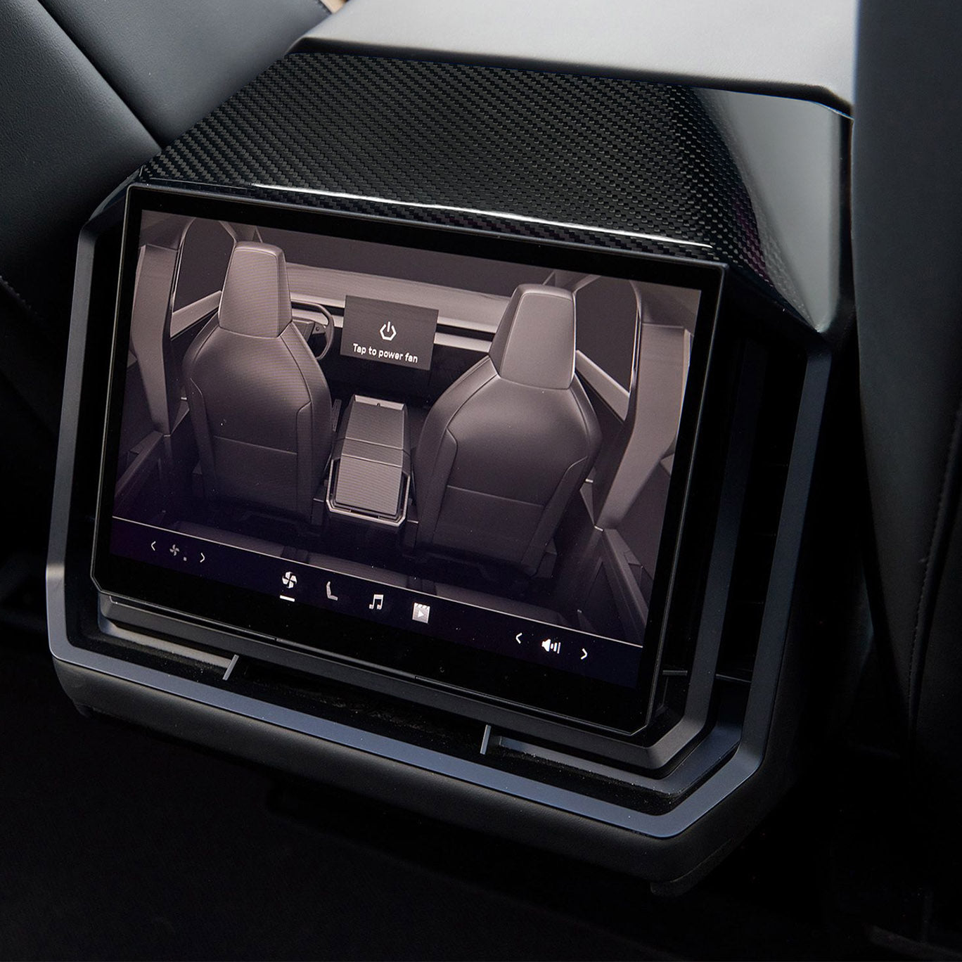 Carbon Fiber Rear Screen Frame for Tesla Cybertruck 2024 | Yeslak