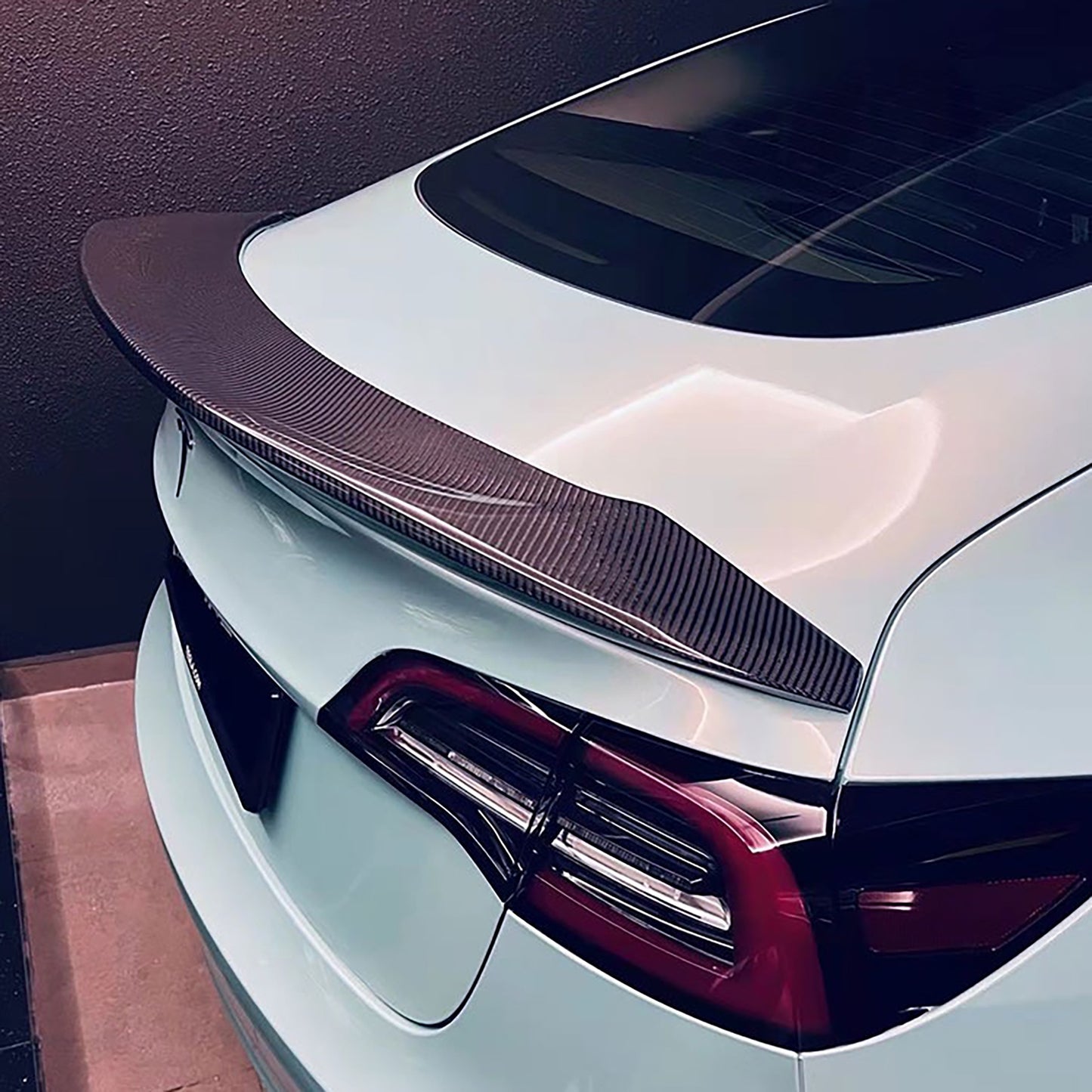 Real Carbon Fiber V-Style Spoiler for Tesla Model 3