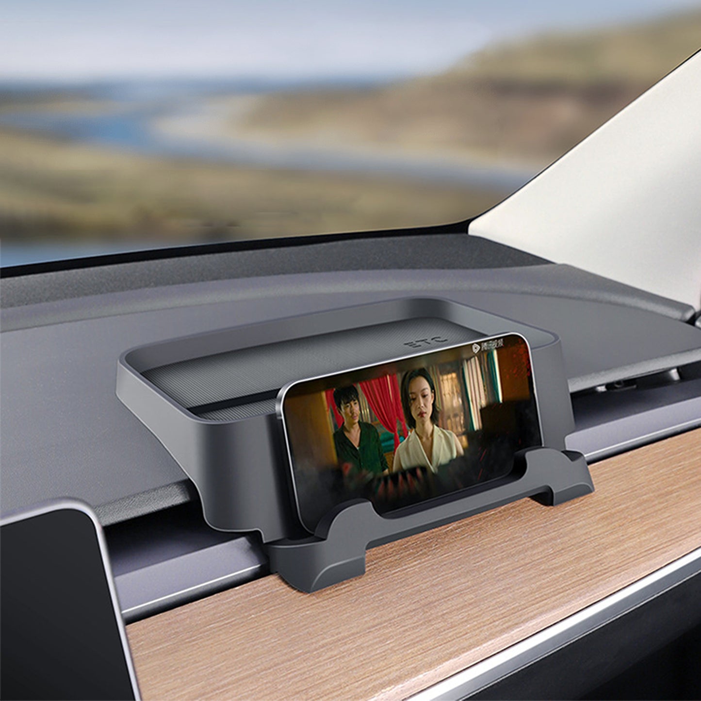 Center Console Organizer Behind Screen Storage Tray For Tesla Model 3&Y