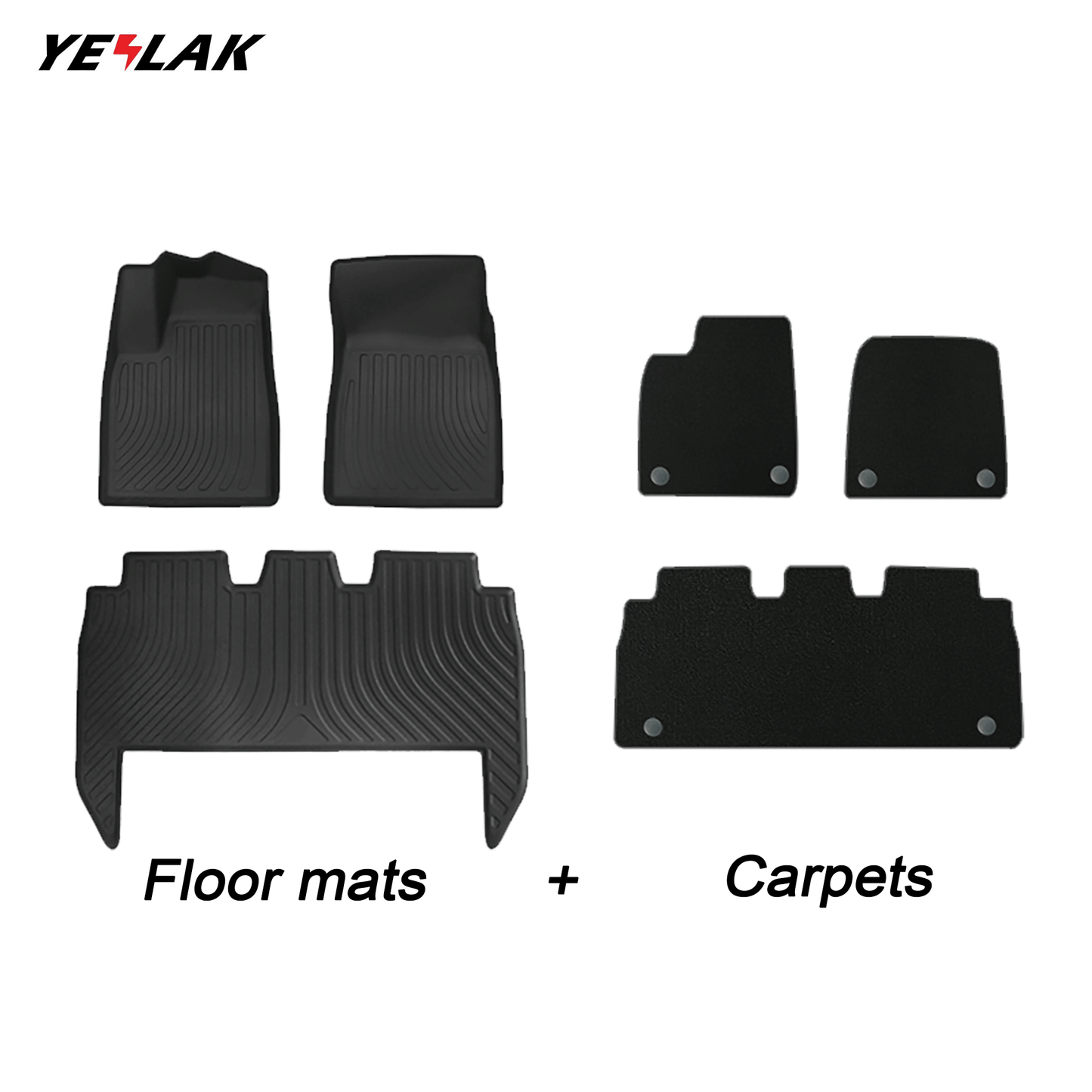 2021-2023 All Weather Floor Mats For Model X (5 Seater)